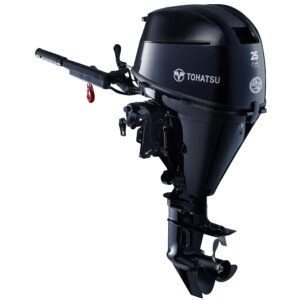 Tohatsu 25 HP MFS25DEFS Outboard | 15" Shaft | Electric Start | Manual Tilt
